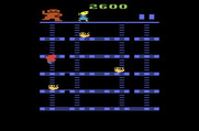 Donkey Kong for Atari 2600 - Climbing down a ladder.