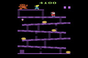 Donkey Kong for Atari 2600 - The game repeats after the second screen in the Atari 2600 version.