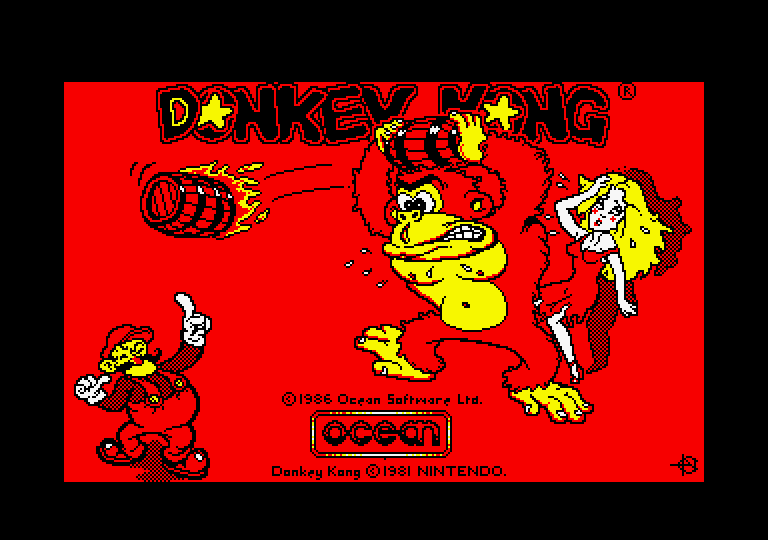 Donkey Kong Amstrad CPC Screenshot: Loading screen.