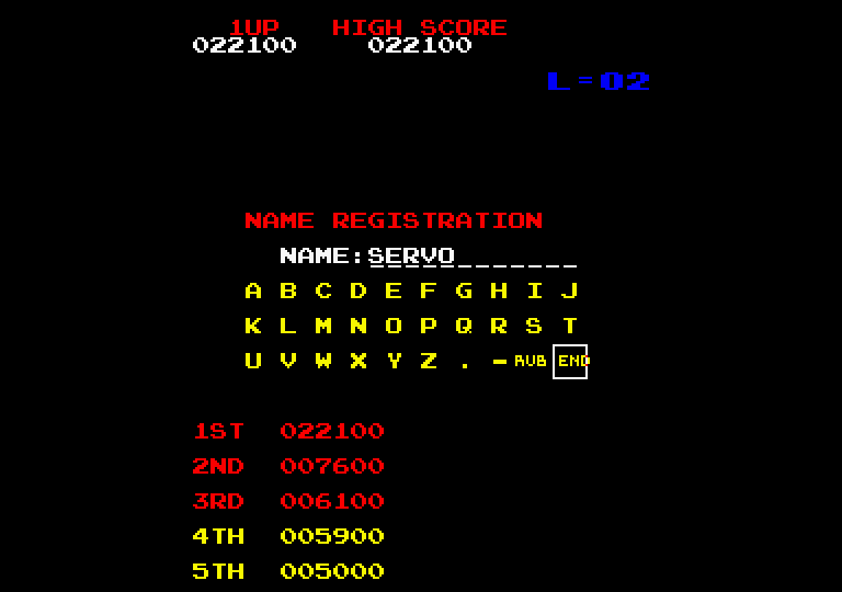 Donkey Kong Amstrad CPC Screenshot: A new high score!