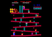 Donkey Kong for Amstrad CPC - Beginning to climb my way up...