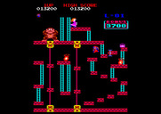 Donkey Kong for Amstrad CPC - Jumping over a gap...