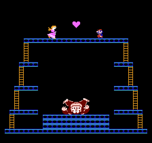 Donkey Kong NES / Famicom Screenshot: Mission success!