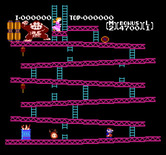 Donkey Kong for NES / Famicom - Game start.