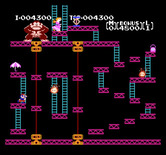 Donkey Kong for NES / Famicom - Start of the second stage.