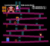 Donkey Kong for NES / Famicom - Hit by a barrel!