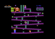 Donkey Kong for Commodore 64 - I was hit by a barrel!