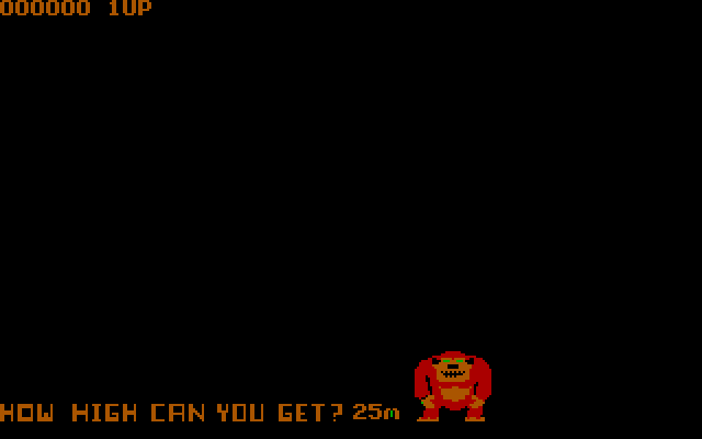 Donkey Kong IBM PC/Compatibles Screenshot: How high can you get?