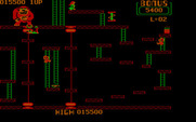 Donkey Kong for IBM PC/Compatibles - Ouch, don't let the lift smash you into the ceiling!
