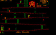 Donkey Kong for IBM PC/Compatibles - Climbing towards the top.
