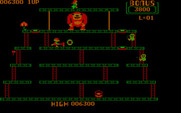 Donkey Kong for IBM PC/Compatibles - Use the hammer to smash opponents...