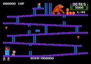 Donkey Kong for Apple II - Game start.