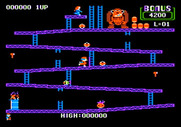 Donkey Kong for Apple II - Almost to the top...