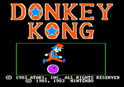 Donkey Kong for Apple II - Title screen.