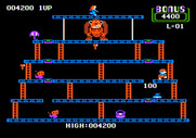 Donkey Kong for Apple II - Gameplay on round two.