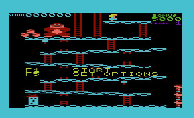 Donkey Kong Commodore VIC-20 Screenshot: Ready to begin?