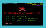 Donkey Kong for Commodore VIC-20 - Game options.