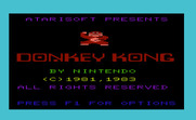 Donkey Kong for Commodore VIC-20 - Title screen.