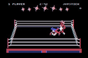 Bop'N Wrestle for Atari 8-bit - My opponent is knocked down!