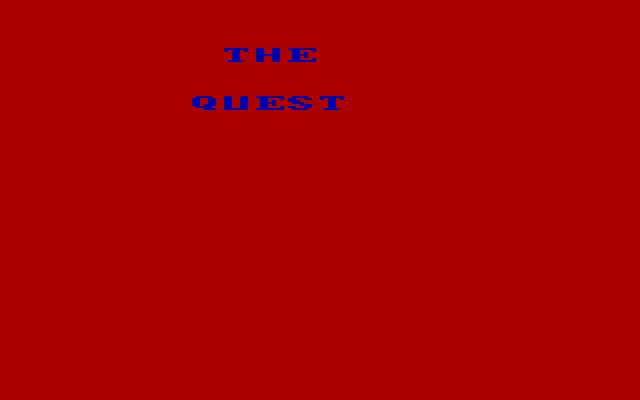 Dungeon Quest IBM PC/Compatibles Screenshot: Beginning the quest!