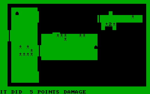 Dungeon Quest IBM PC/Compatibles Screenshot: My light went out, and I'm being attacked!