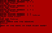 Dungeon Quest for IBM PC/Compatibles - Setting up the players for a new game.