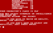 Dungeon Quest for IBM PC/Compatibles - Adjusting a characters abilities.