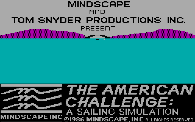 American Challenge: A Sailing Simulation, The IBM PC/Compatibles Screenshot: Title screen.