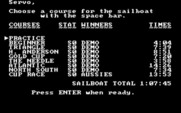American Challenge: A Sailing Simulation, The for IBM PC/Compatibles - Selecting a course.