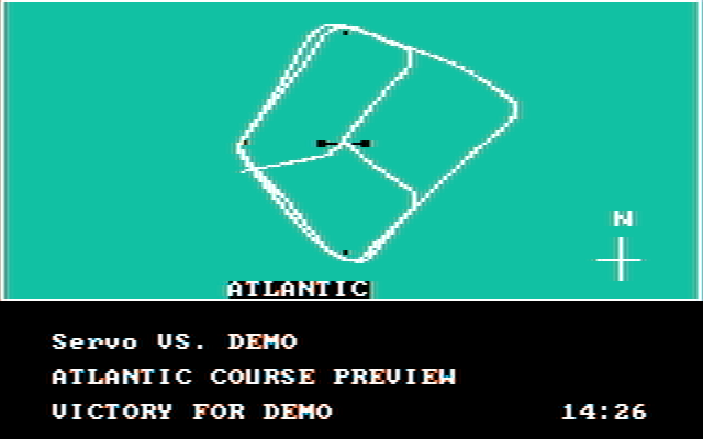 American Challenge: A Sailing Simulation, The IBM PC/Compatibles Screenshot: Overhead view of the current course...
