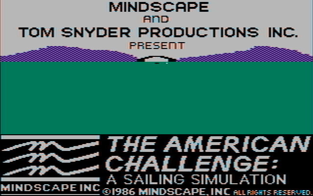 American Challenge: A Sailing Simulation, The IBM PC/Compatibles Screenshot: Title screen.