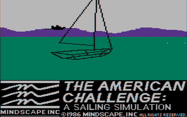 American Challenge: A Sailing Simulation, The IBM PC/Compatibles Screenshot: The game demo begins.