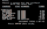 American Challenge: A Sailing Simulation, The for IBM PC/Compatibles - Select a course.