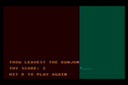 Dunjonquest: Morloc's Tower for Atari 8-bit - Game over.