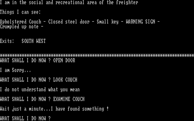 Escape from Pulsar 7 IBM PC/Compatibles Screenshot: Wait, I found something!