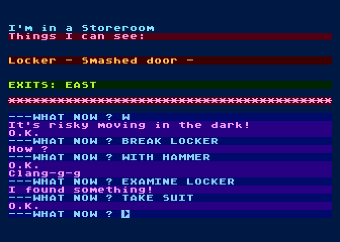 Escape from Pulsar 7 Atari 8-bit Screenshot: Sometimes you can smash things to open them...