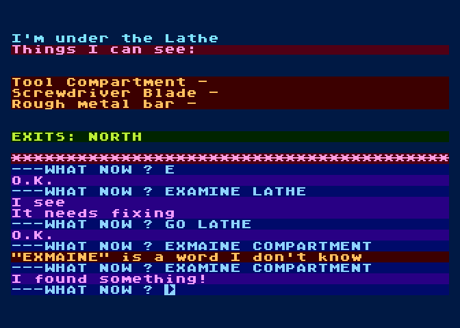 Escape from Pulsar 7 Atari 8-bit Screenshot: Found some useful tools.