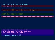 Escape from Pulsar 7 for Atari 8-bit - Game start.