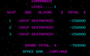 Space Miner for IBM PC/Compatibles - Game over.