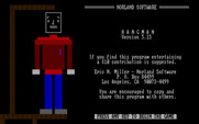 Hangman for IBM PC/Compatibles - Title screen (Version 5.15).