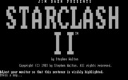 Starclash II for IBM PC/Compatibles - Title screen.