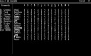 Starclash II for IBM PC/Compatibles - The table of ranges...