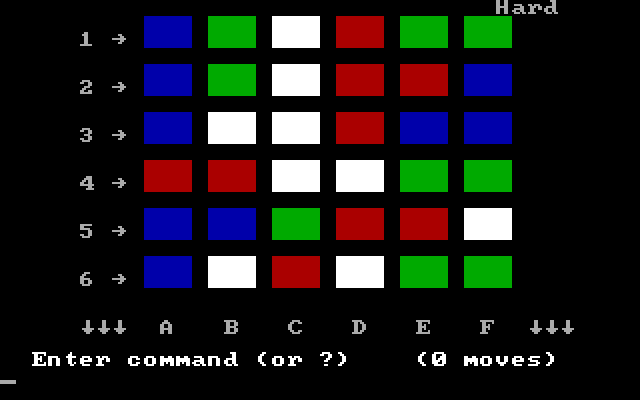 Square, The IBM PC/Compatibles Screenshot: Gameplay; what will your next move be?