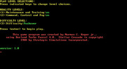 Stellar Crusade for IBM PC/Compatibles - Play level selections.