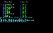 Stellar Crusade for IBM PC/Compatibles - Ship classes.