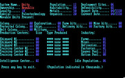Stellar Crusade for IBM PC/Compatibles - Viewing some more detailed information...