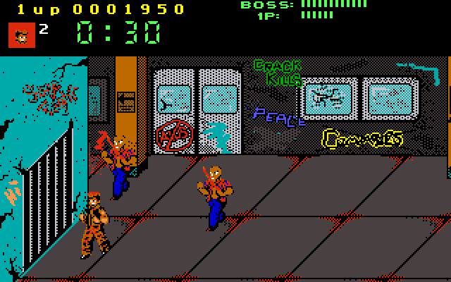 Renegade IBM PC/Compatibles Screenshot: Uh oh, I'm trapped!