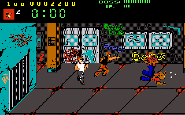 Renegade IBM PC/Compatibles Screenshot: Ran out of time.