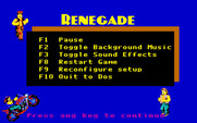 Renegade for IBM PC/Compatibles - Game instructions.