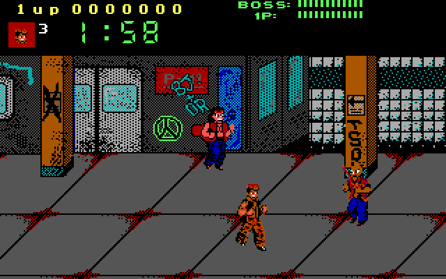 Renegade IBM PC/Compatibles Screenshot: Game start.